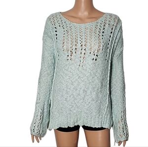 Arizona Jeans Green Women's Sweater Cable Knit Long Sleeve Size S Small NWT‎